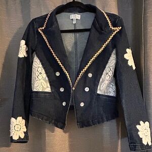 Custom Made Denim Upcycled Women's Jacket